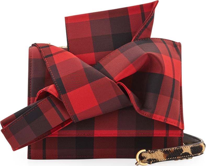 Nº21 Tartan Small Bow Shoulder Bag