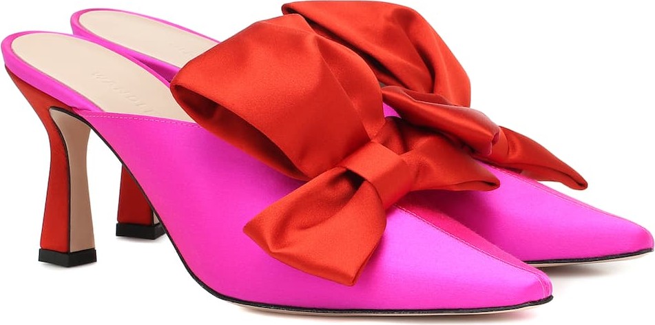 Wandler Lotte satin mules