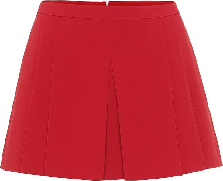 RED Valentino High-rise crêpe shorts