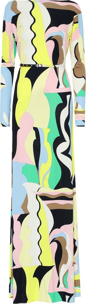 Emilio Pucci Printed silk-blend maxi dress