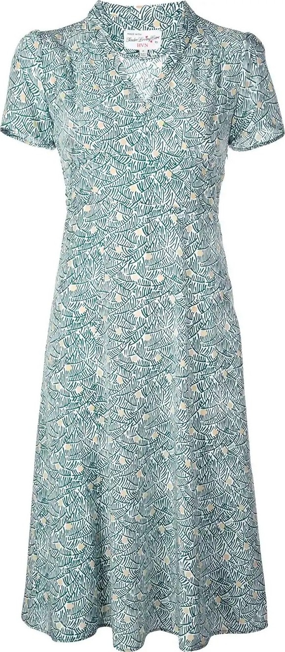 HVN empire line midi dress