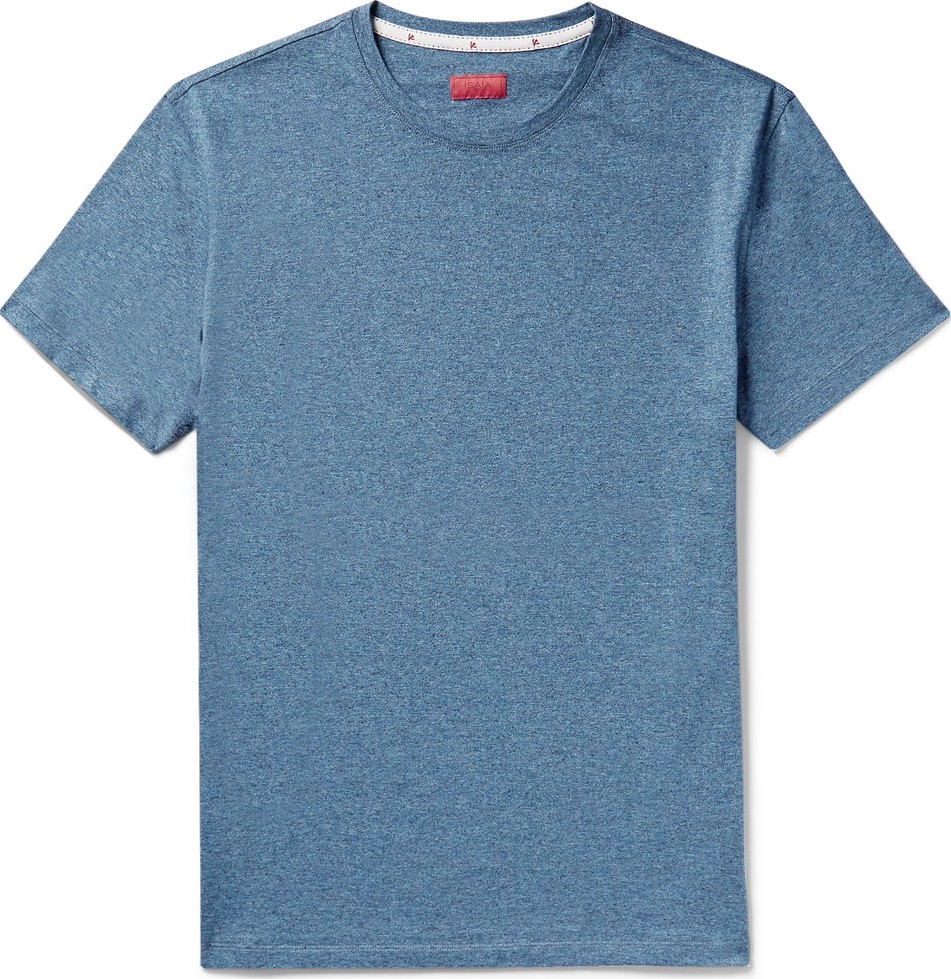 Isaia Mélange Cotton-Jersey T-Shirt