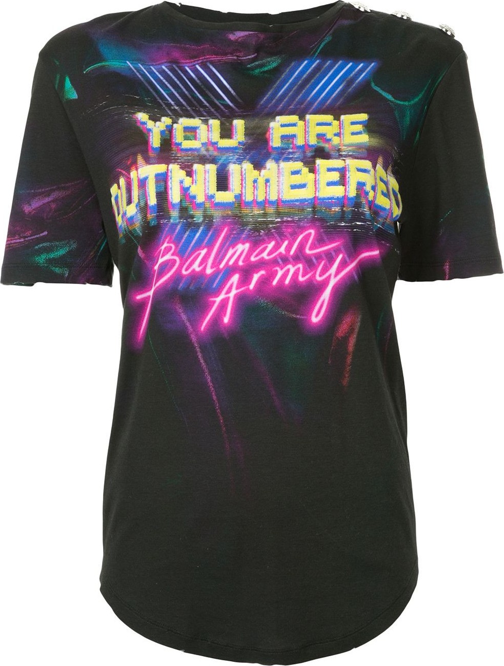 Balmain You Are Outnumbered neon T-shirt