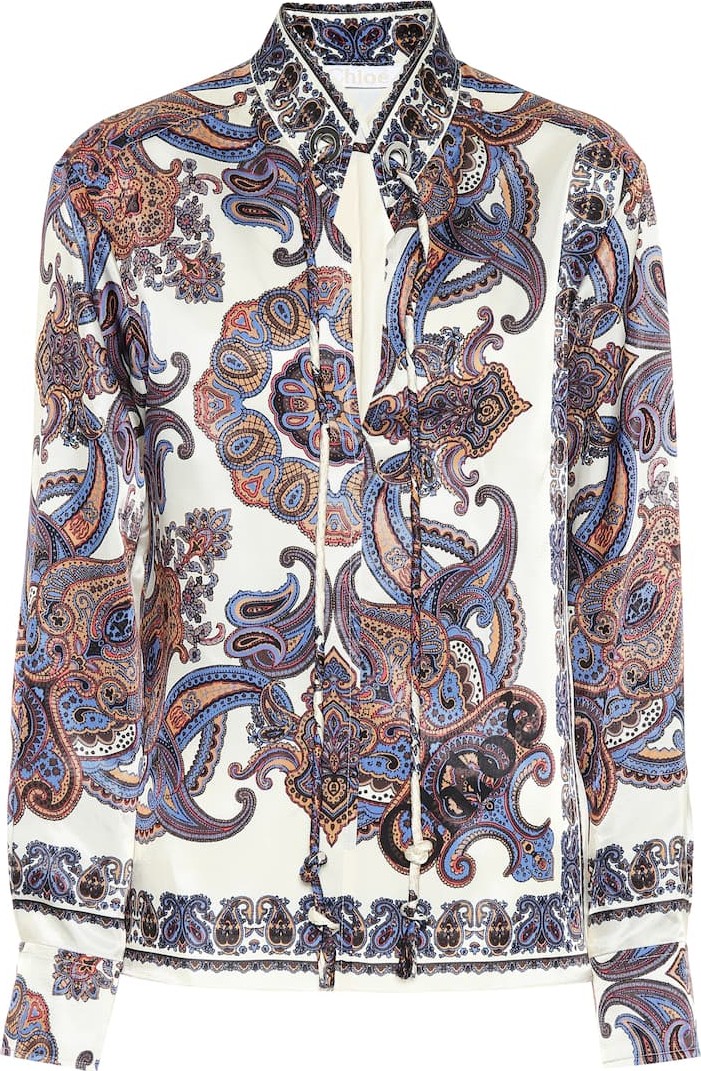 Chloe Printed satin shirt