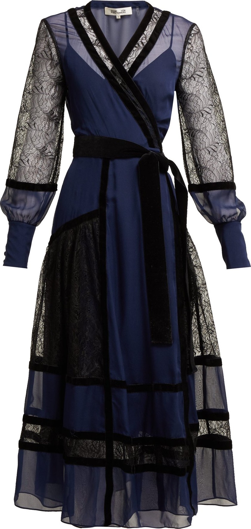 DIANE von FURSTENBERG Forrest organza and lace midi dress