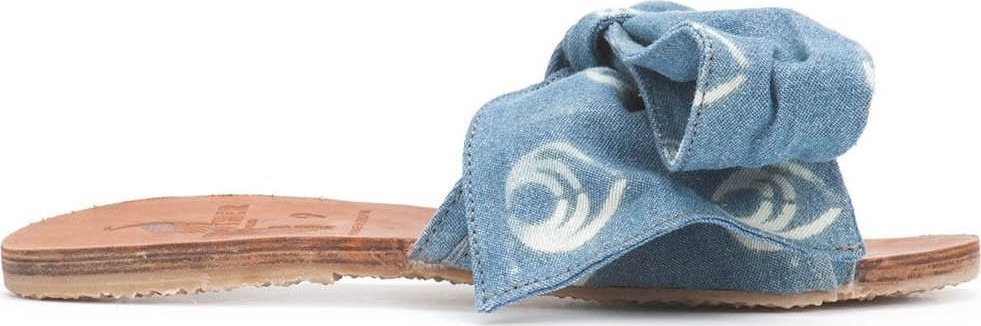 Brother Vellies blue denim Burkina sandal