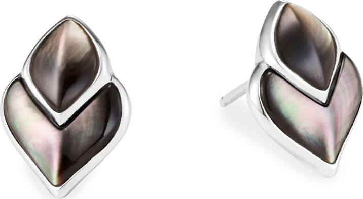 John Hardy Naga Gray Mother-of-Pearl Stud Earrings