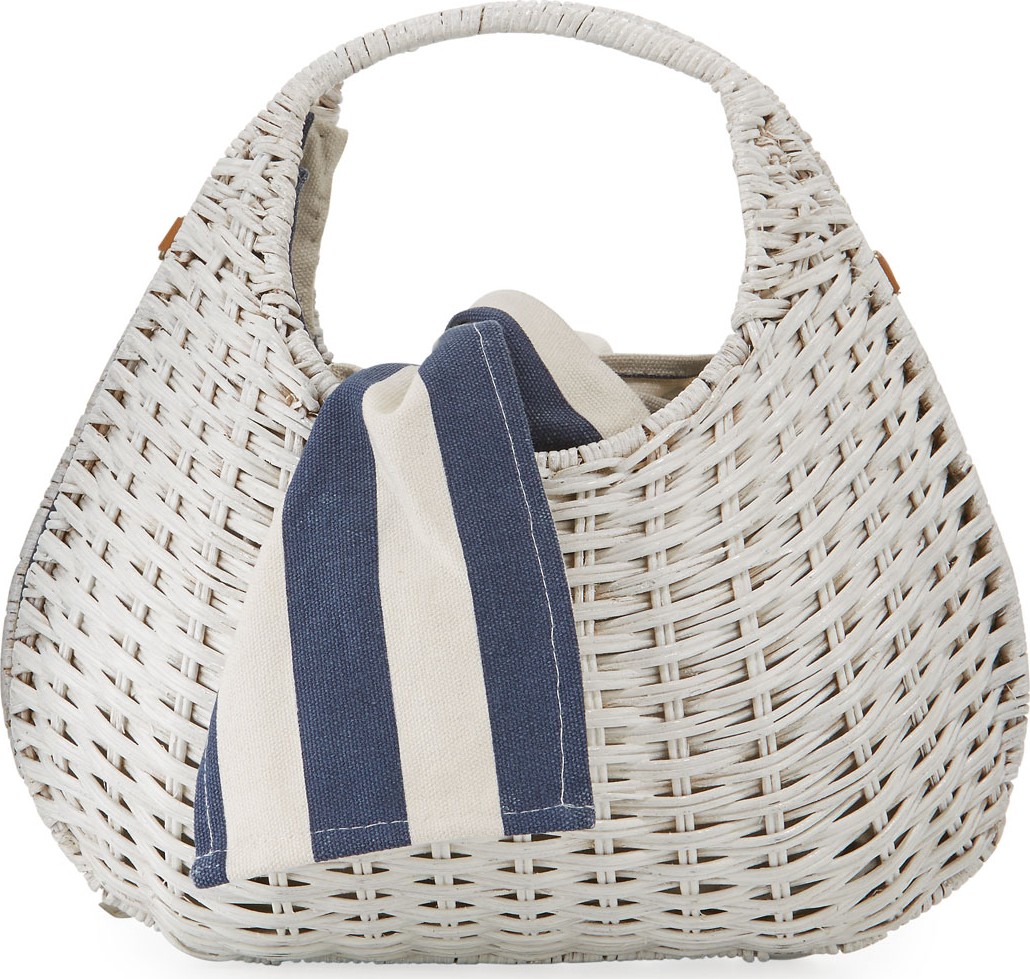 Rafe Sam Pear-Shaped Wicker Tote Bag