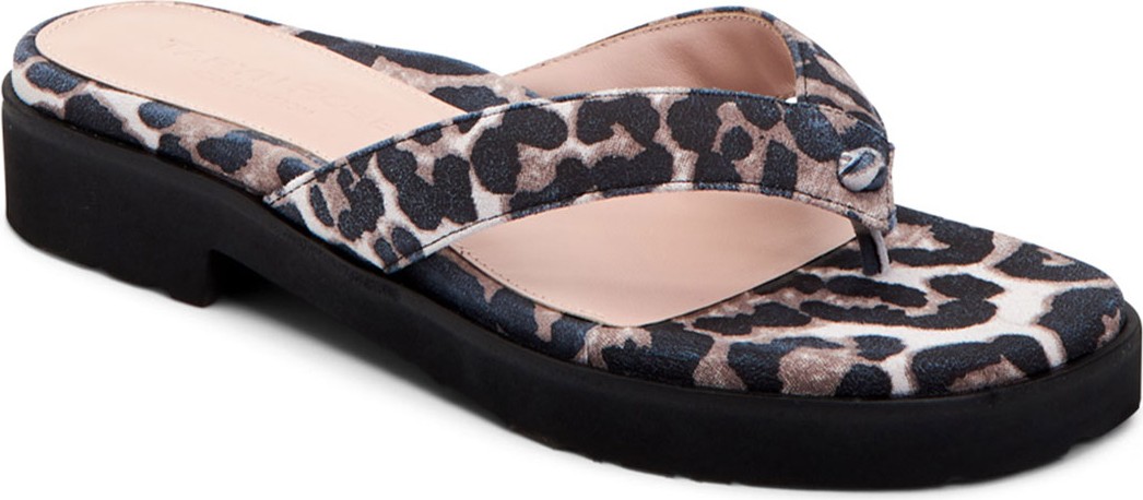 Taryn Rose Taziana Leopard-Print Thong Sandals