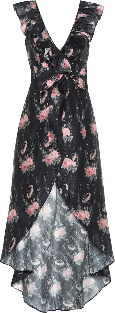 LOVESHACKFANCY Cosmo floral silk dress