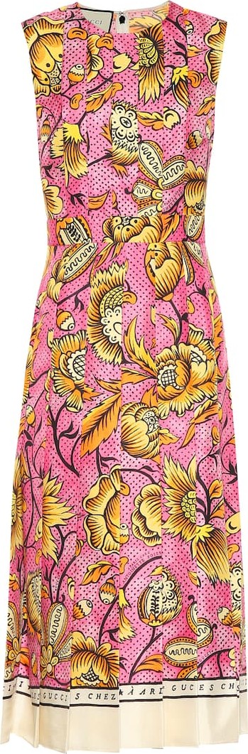 Gucci Printed silk dress