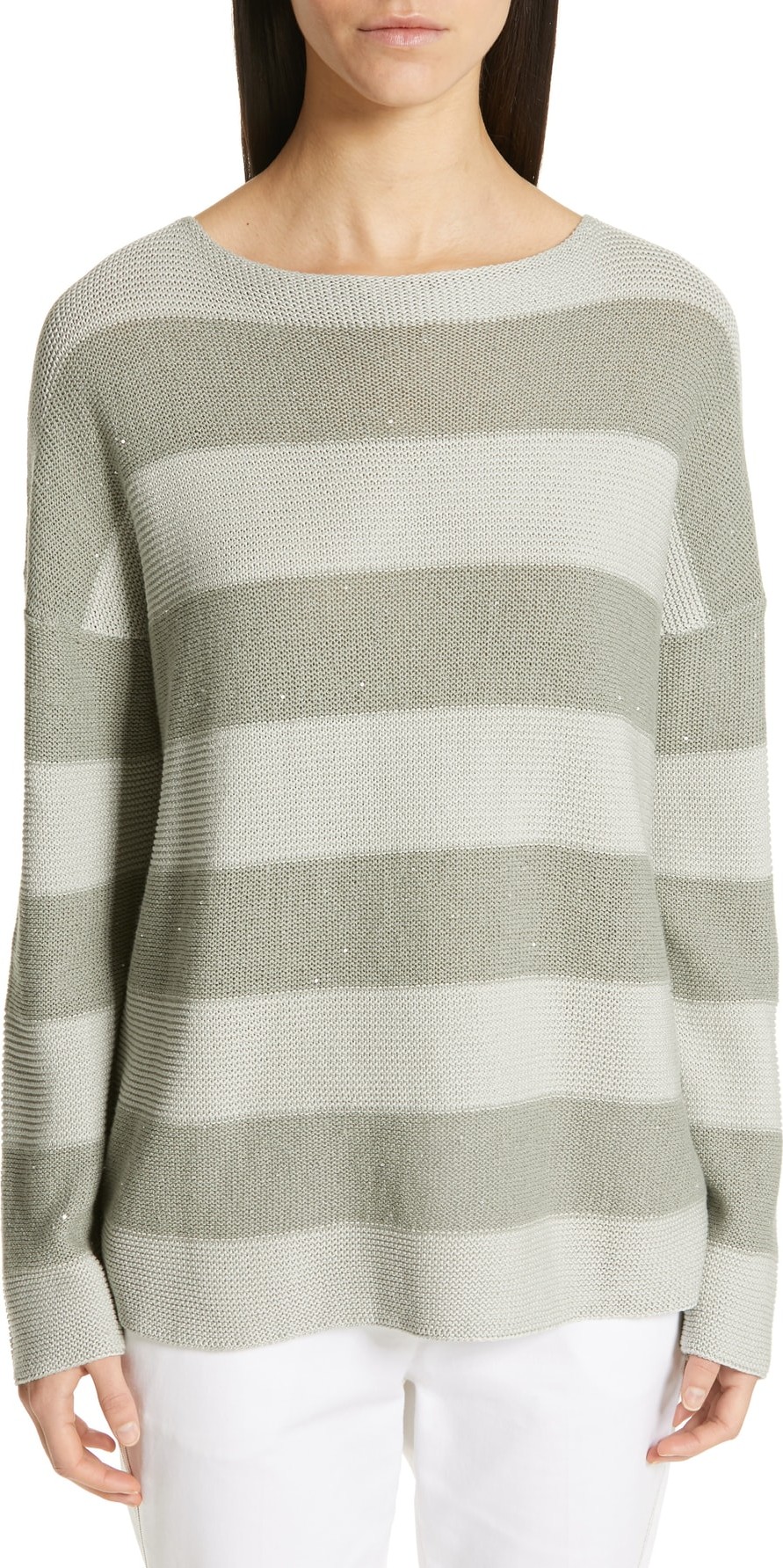 Fabiana Filippi Sequin Stripe Sweater