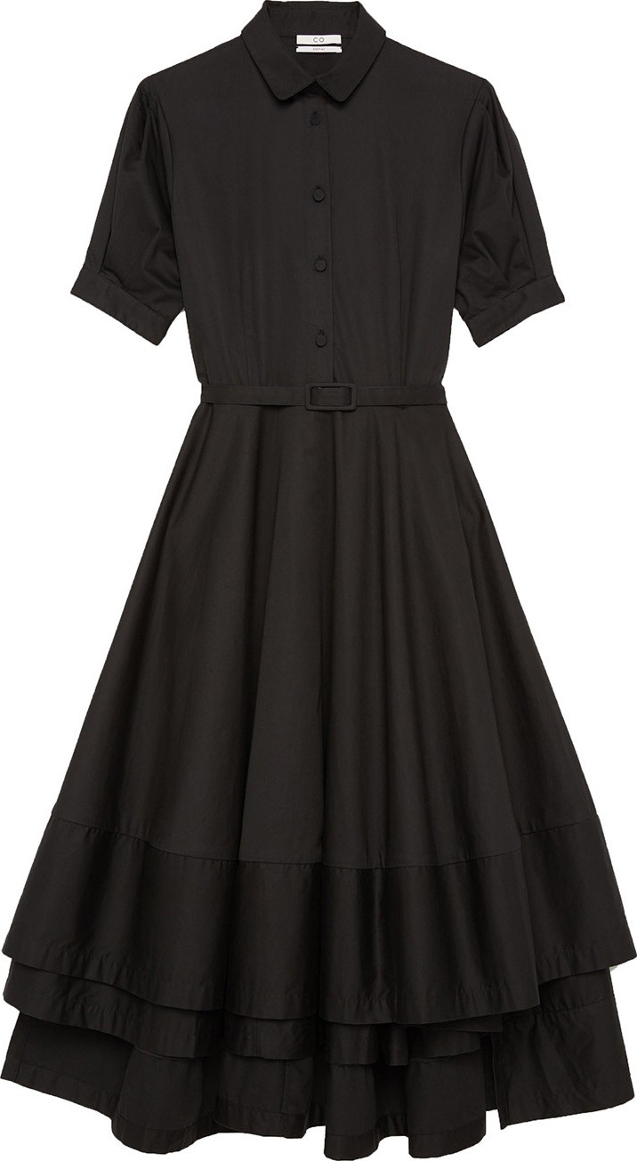 Co Short Sleeve Flared Dress