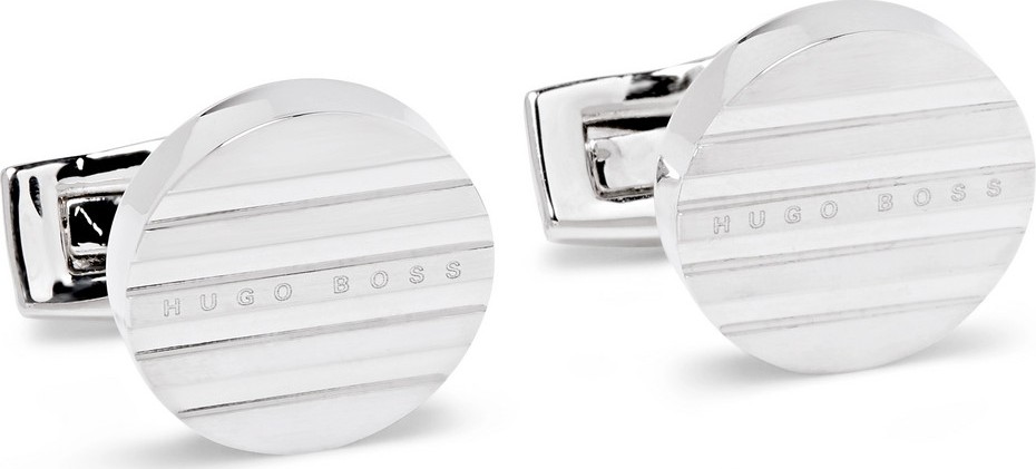 HUGO BOSS Damian Silver-Tone Cufflinks