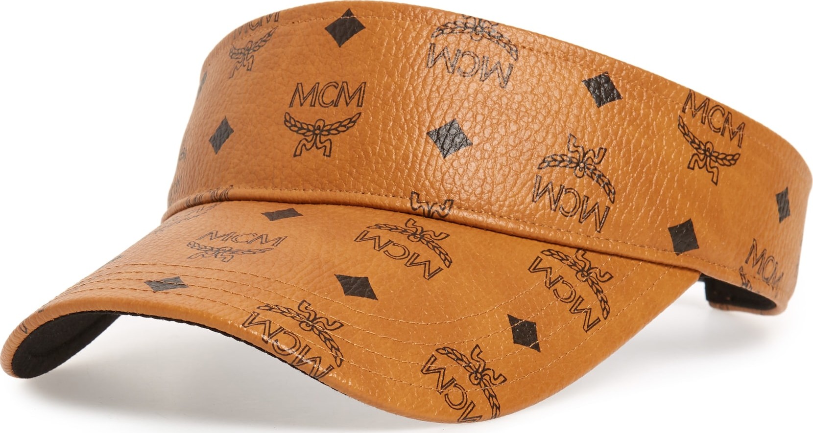 MCM Visetos Print Faux Leather Visor