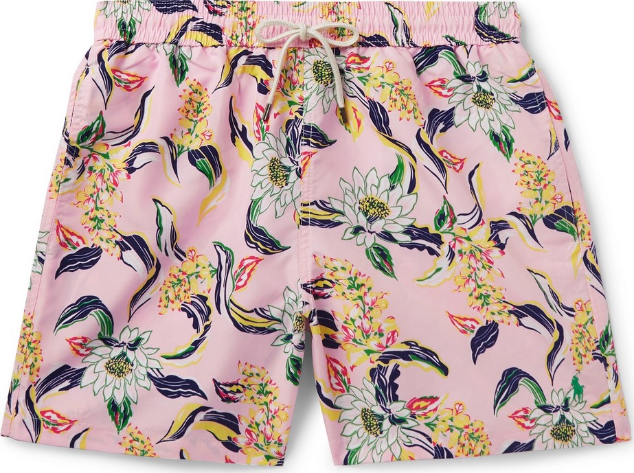 Polo Ralph Lauren Traveller Wide-Leg Mid-Length Floral-Print Swim Shorts