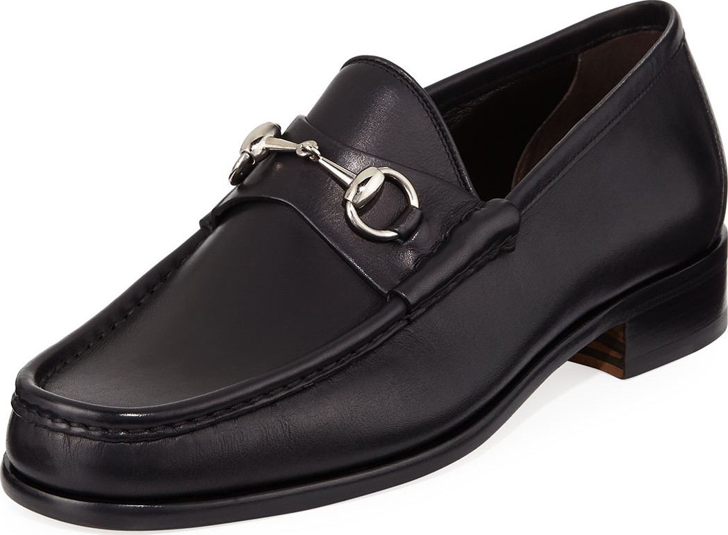 Gucci Classic Leather Horsebit Loafer, Black