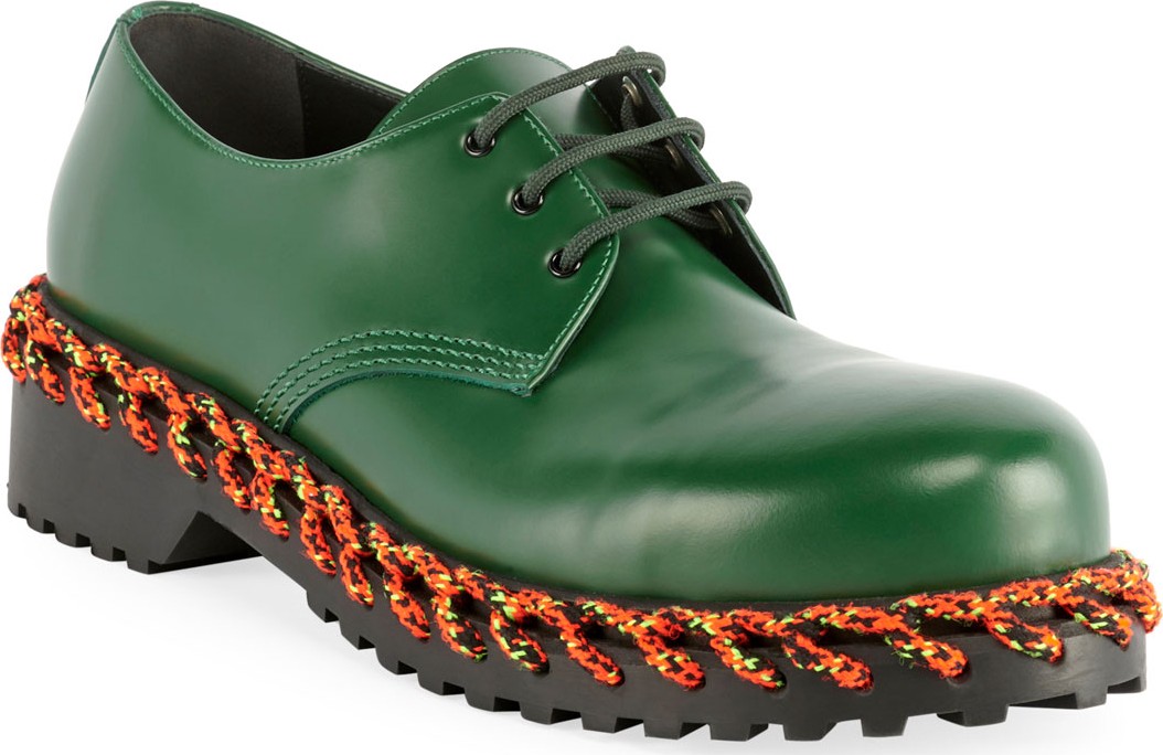 Balenciaga Men's Braided Derby Shoes