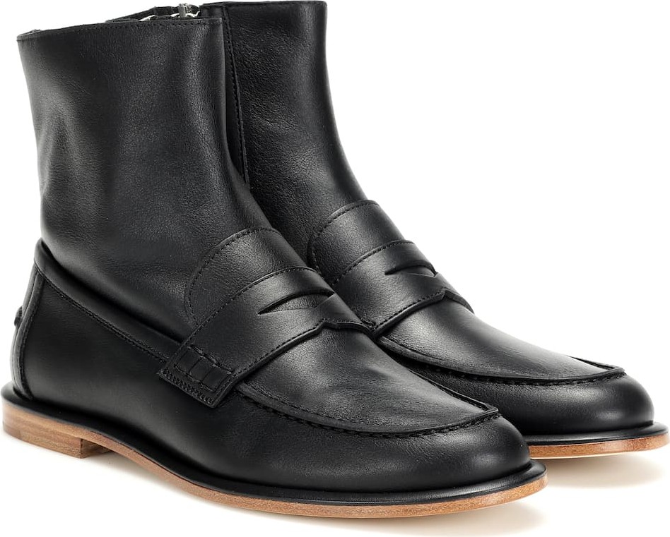 LOEWE Leather loafer ankle boots