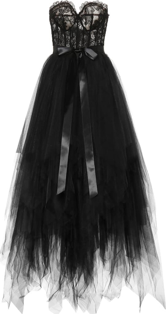 Oscar De La Renta Corded lace and tulle gown