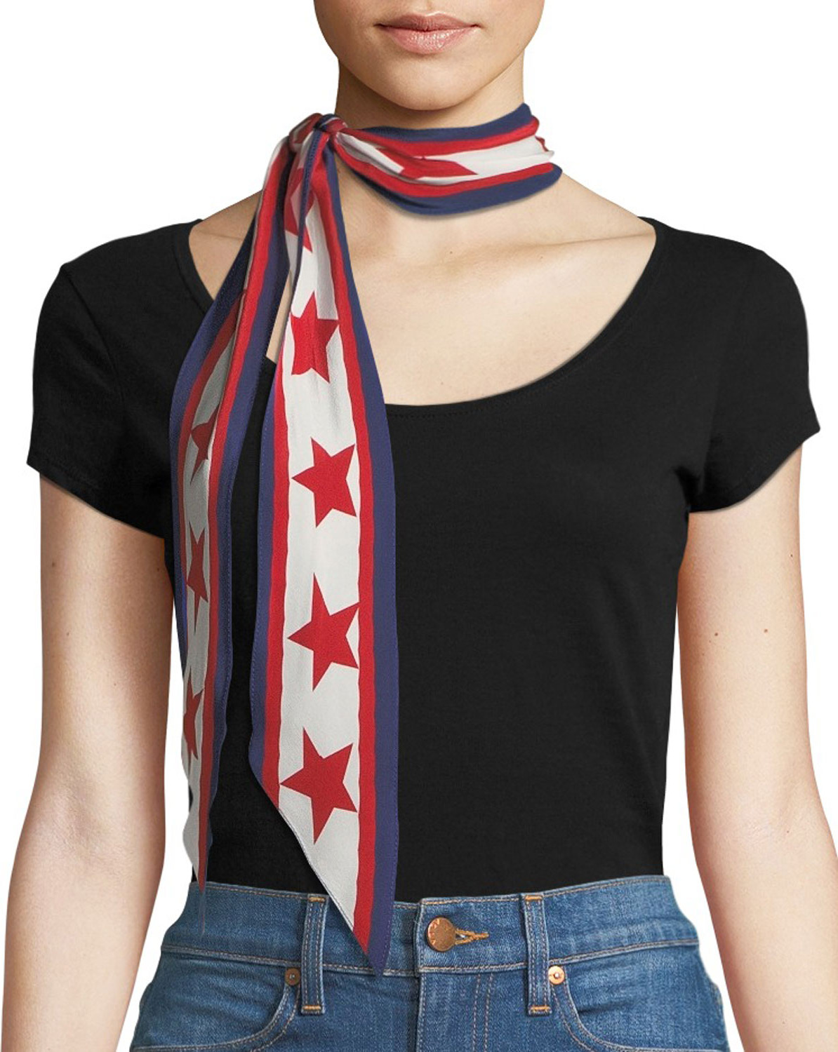 Rockins Americana Silk Necktie Scarf