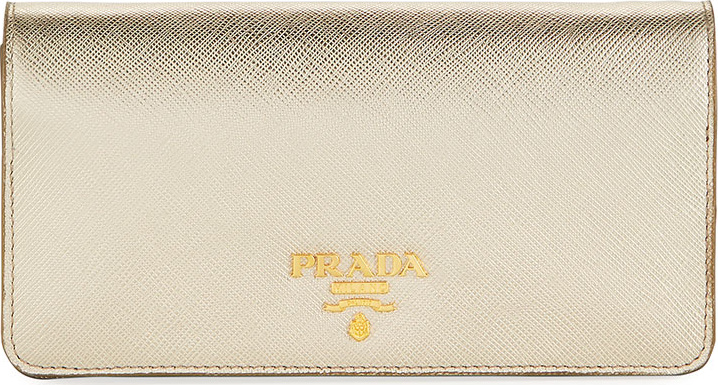 Prada Saffiano Flap Tech Crossbody Wallet Bag