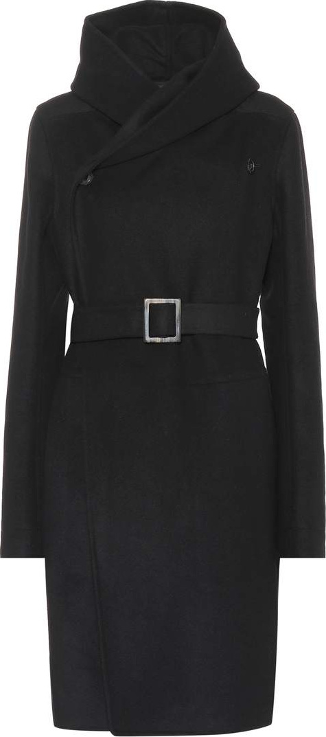 Rick Owens Belted wool-blend coat