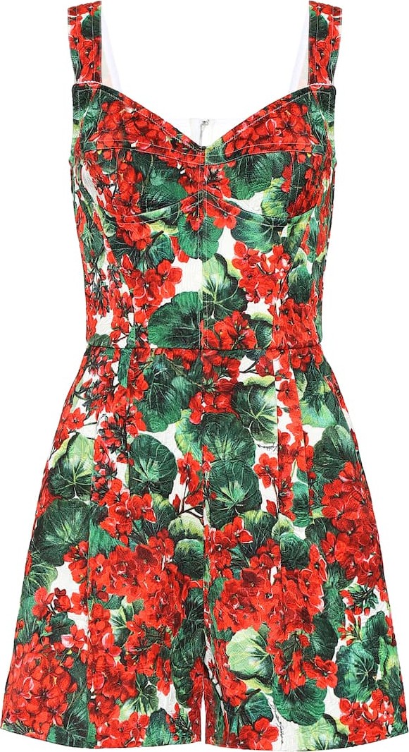 Dolce & Gabbana Floral jacquard playsuit