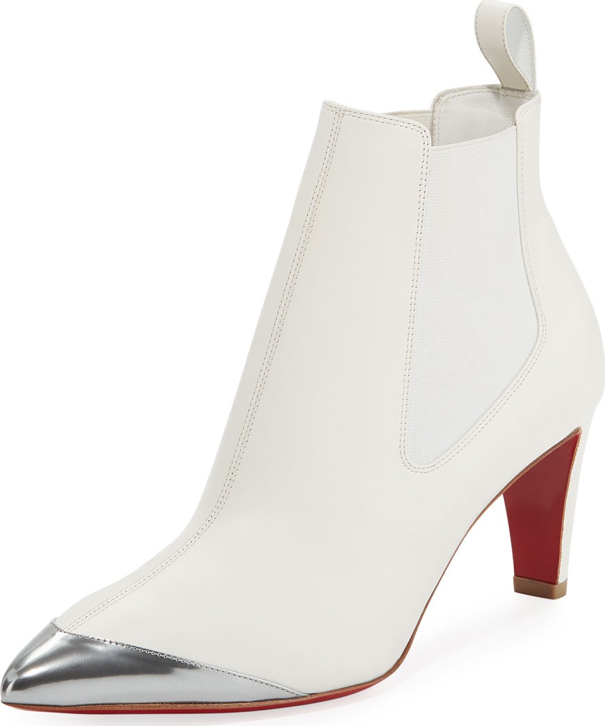 Christian Louboutin Superchen Leather Red Sole Booties