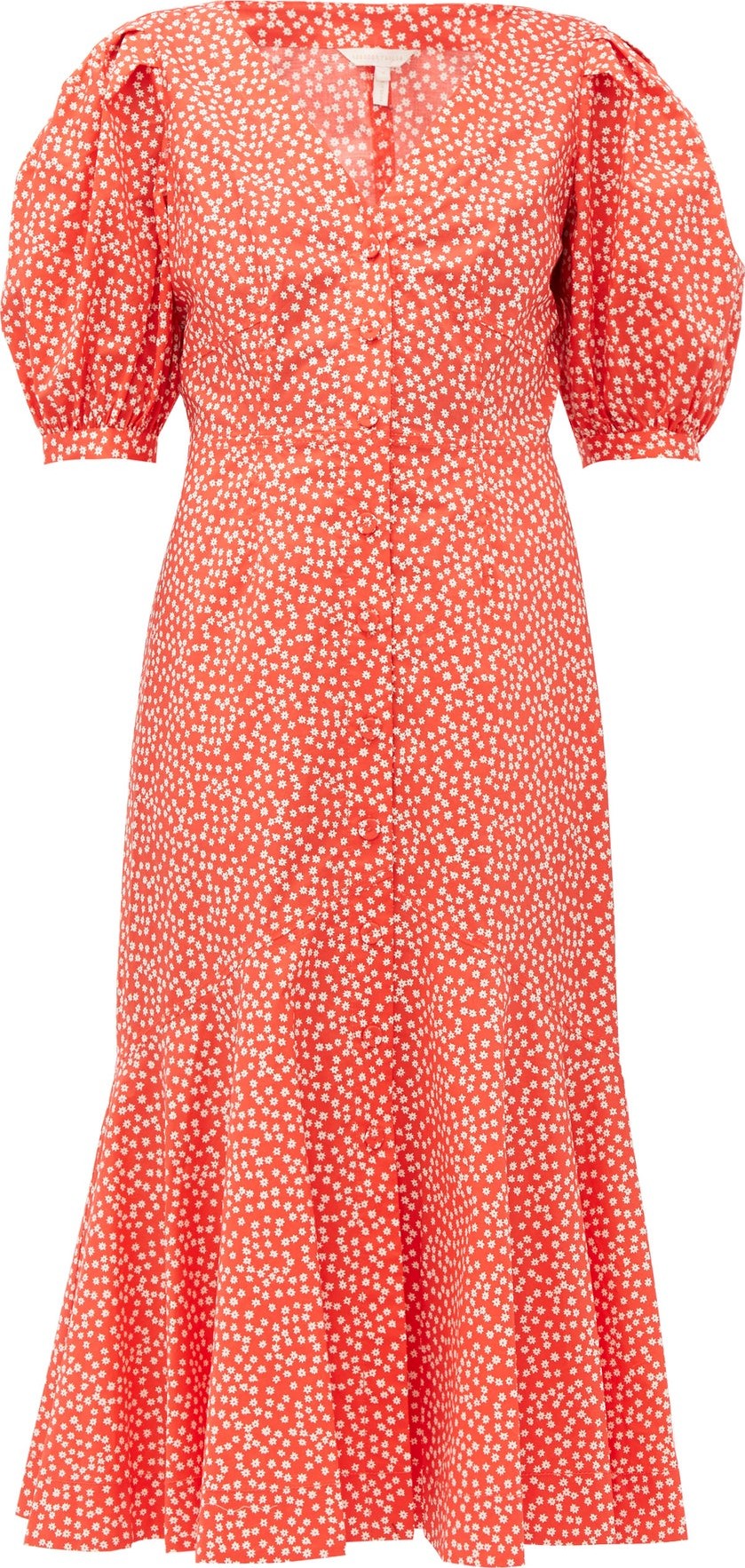 Rebecca Taylor Malia floral-print cotton-poplin midi dress