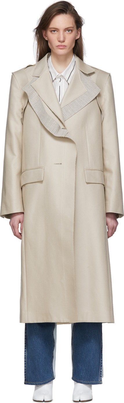 Maison Margiela Beige Deconstructed Coat