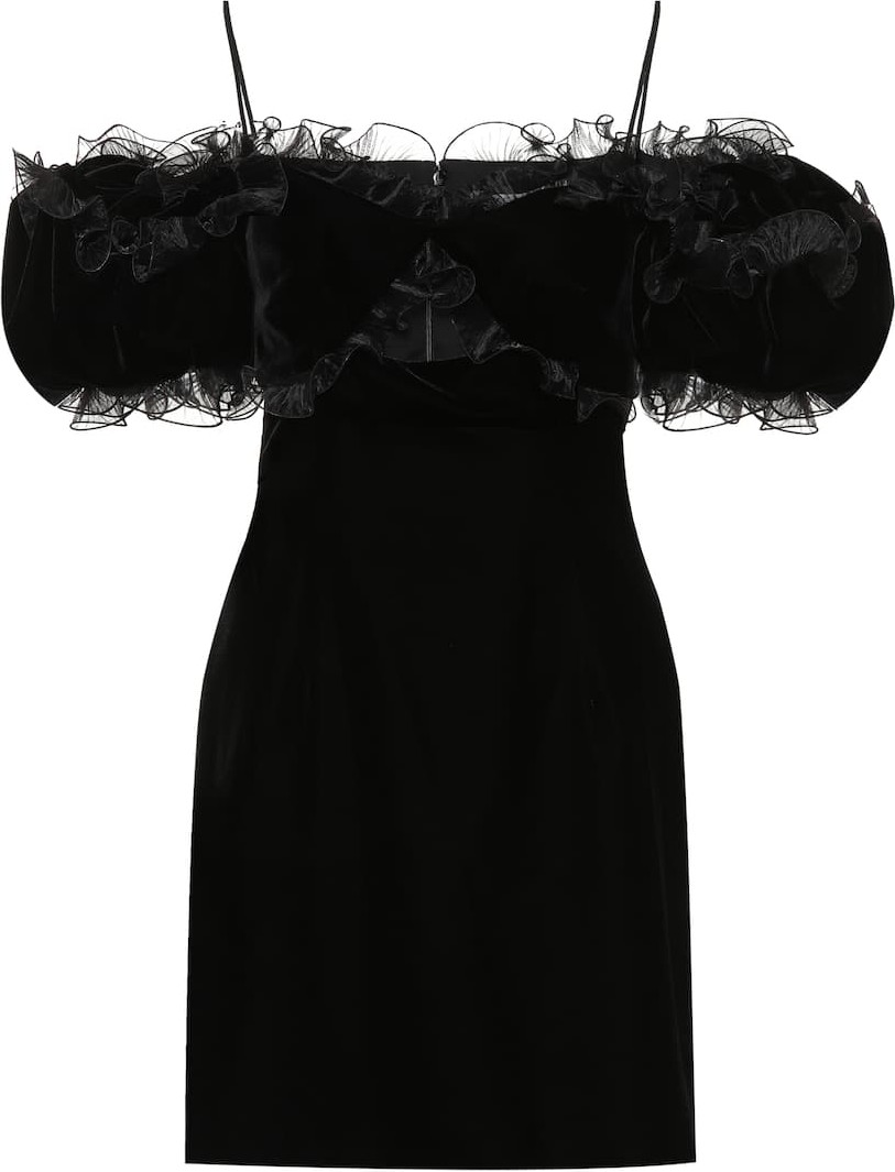 Givenchy Off-the-shoulder velvet minidress