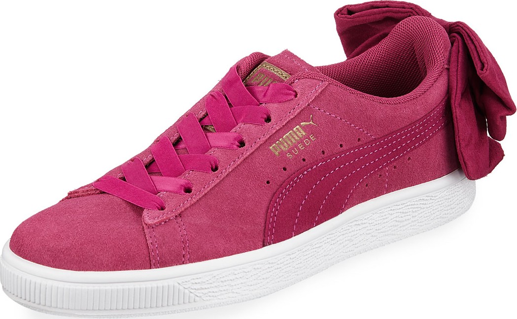 PUMA Women's Basket Suede Bow Sneakers