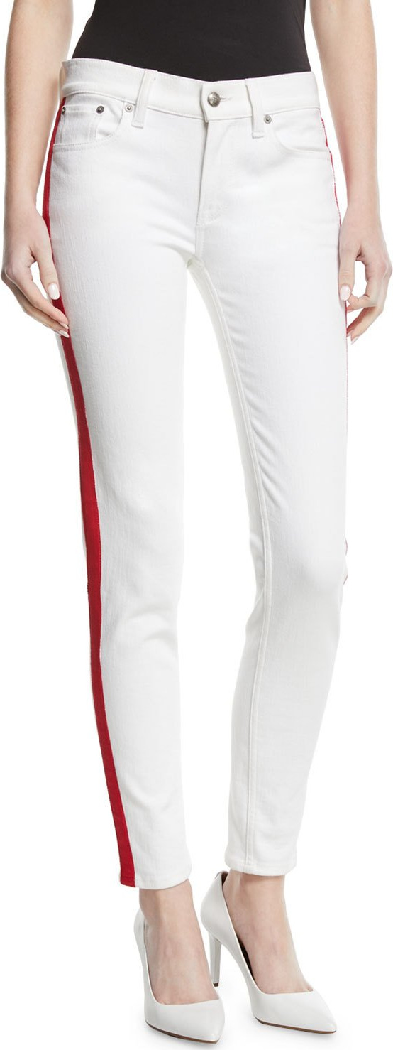 Ralph Lauren 400 Matchstick Skinny-Leg Jeans w/ Tux Stripe