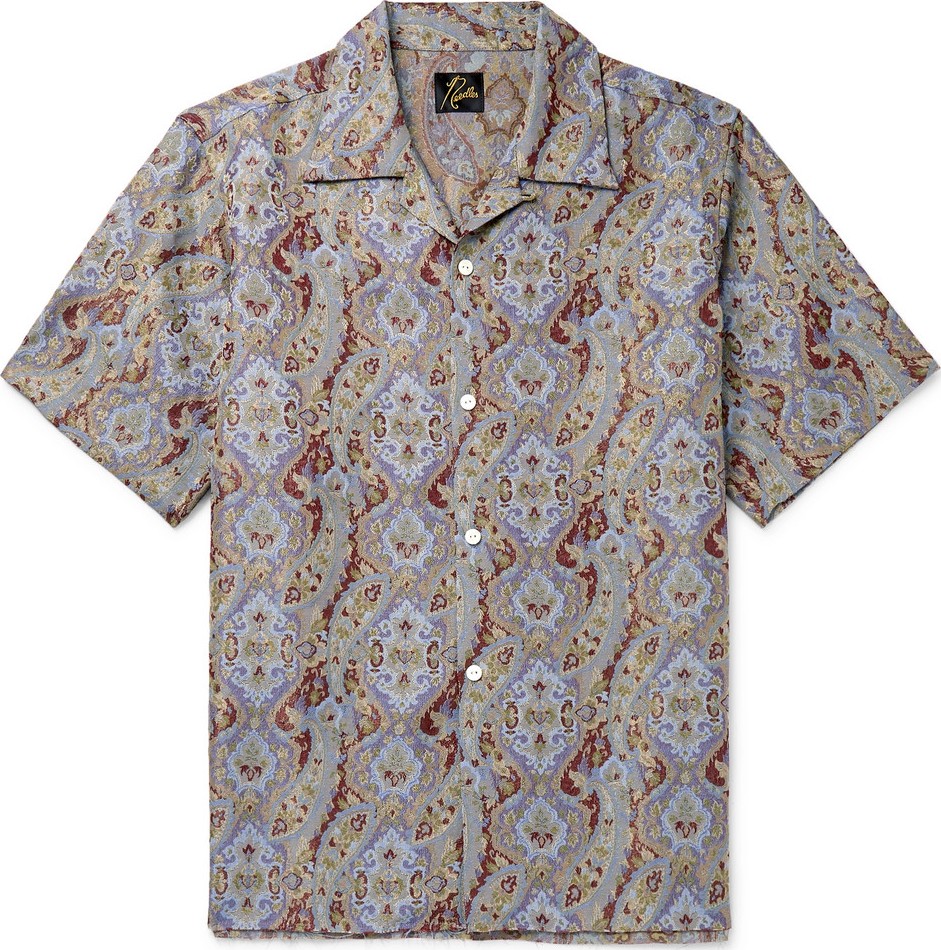 Needles Camp-Collar Paisley Jacquard Shirt
