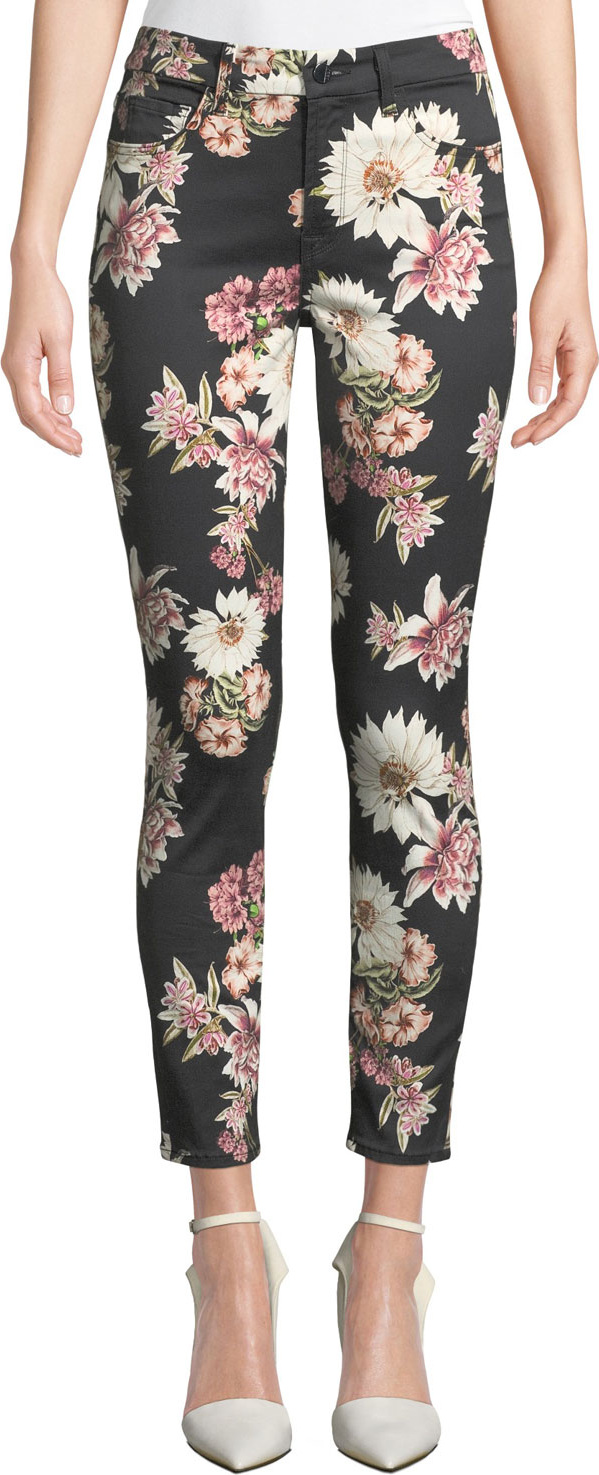 Jen7 Floral-Printed Ankle Skinny Jeans