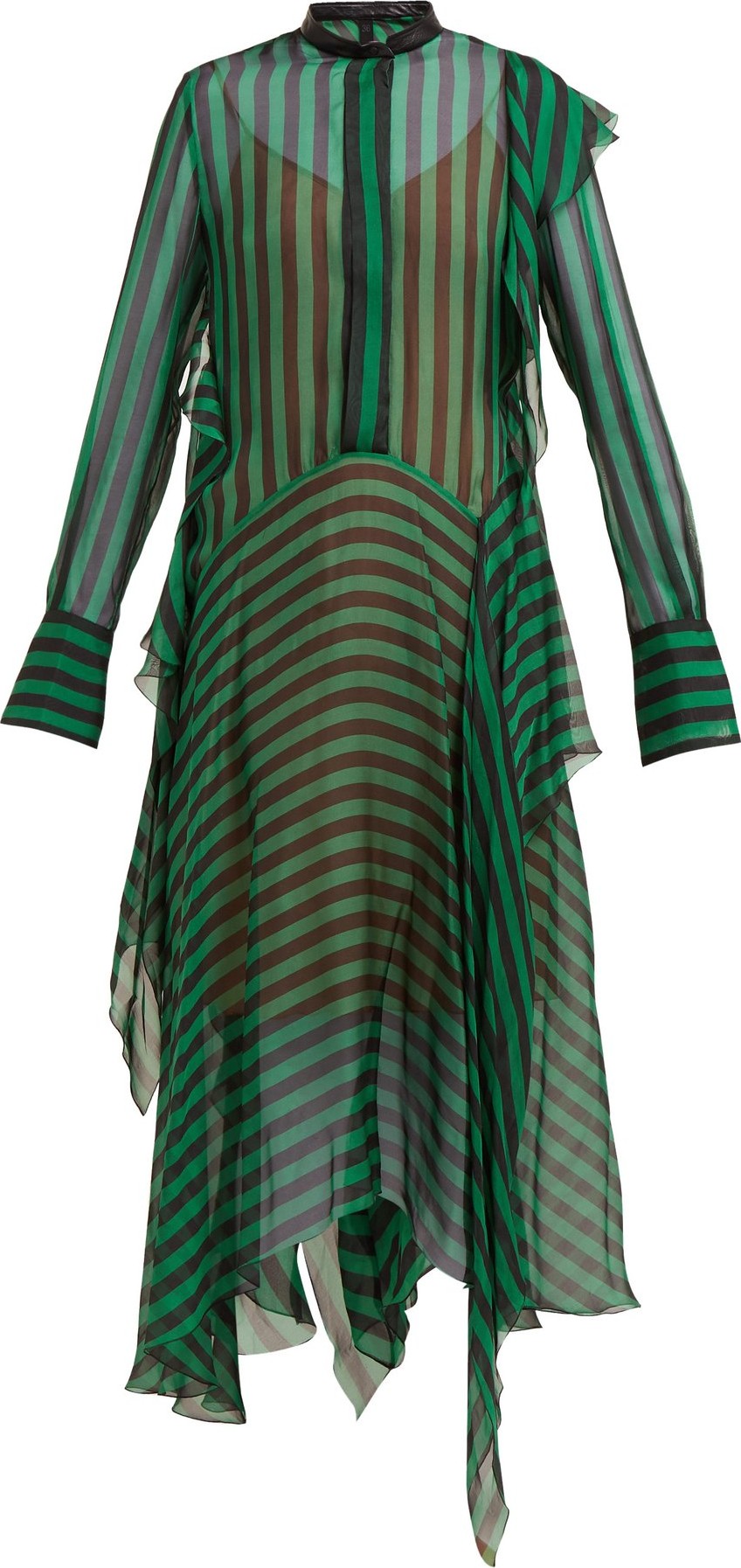 Petar Petrov Dike striped silk-chiffon dress