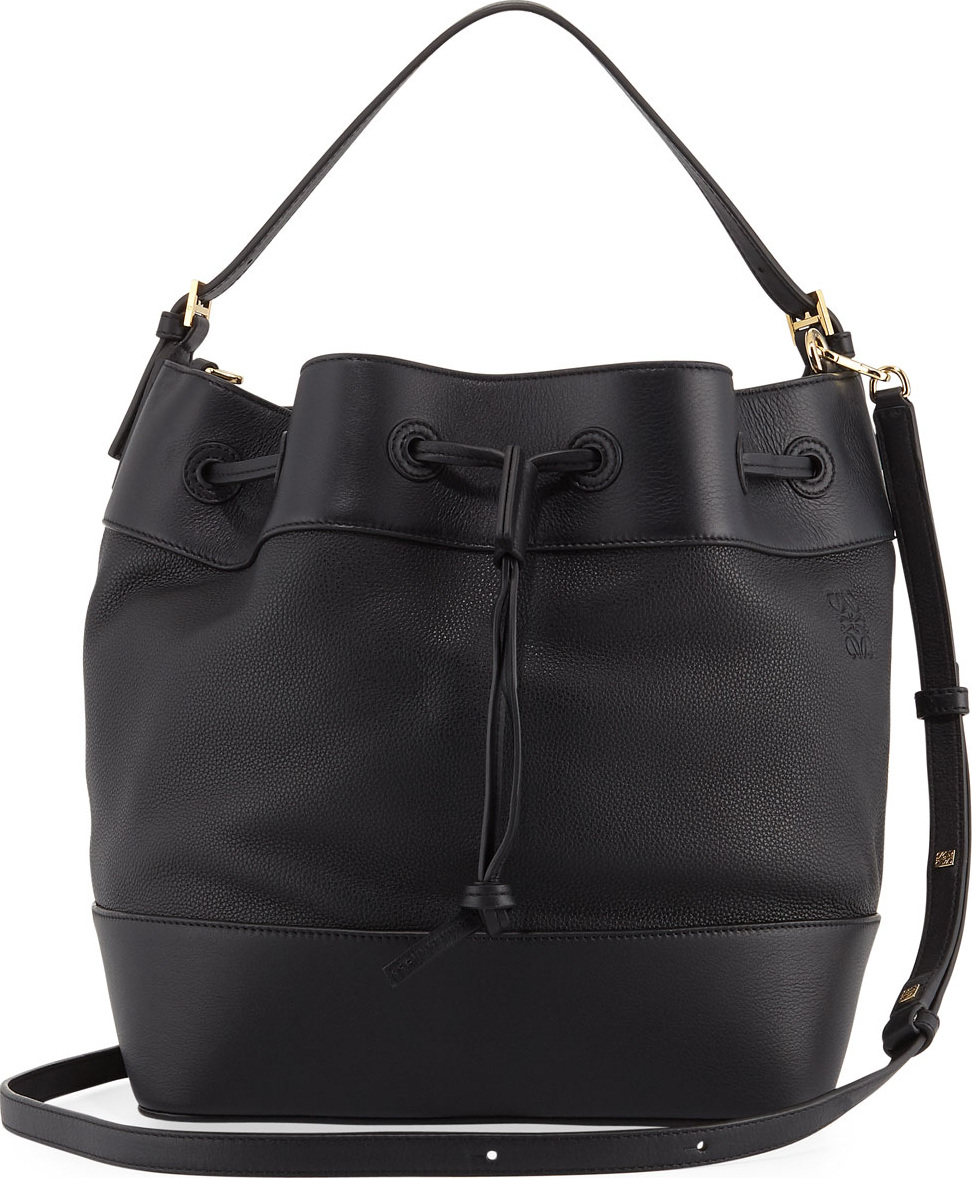 LOEWE Midnight Calf Leather Bucket Bag