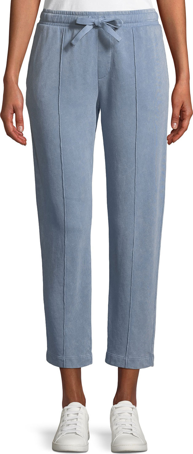 ATM Anthony Thomas Melillo Croma Wash Drawstring-Waist Pull-On Cropped Cotton Pants