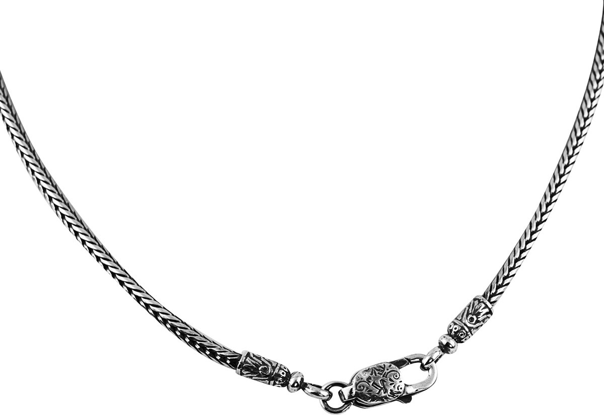 Konstantino Men's Braided Sterling Silver Chain Necklace