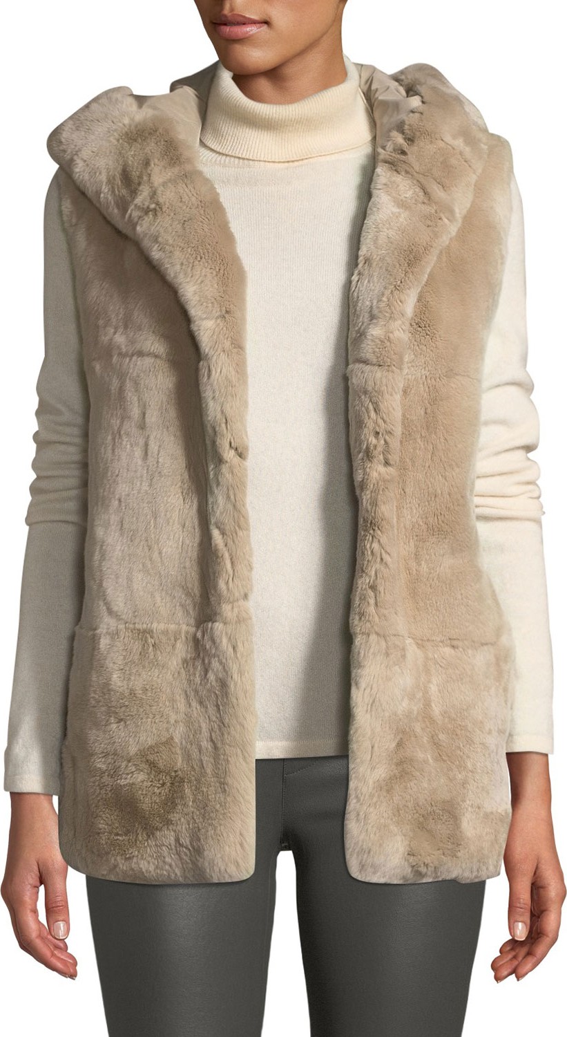 Belle Fare Hooded Fur Vest