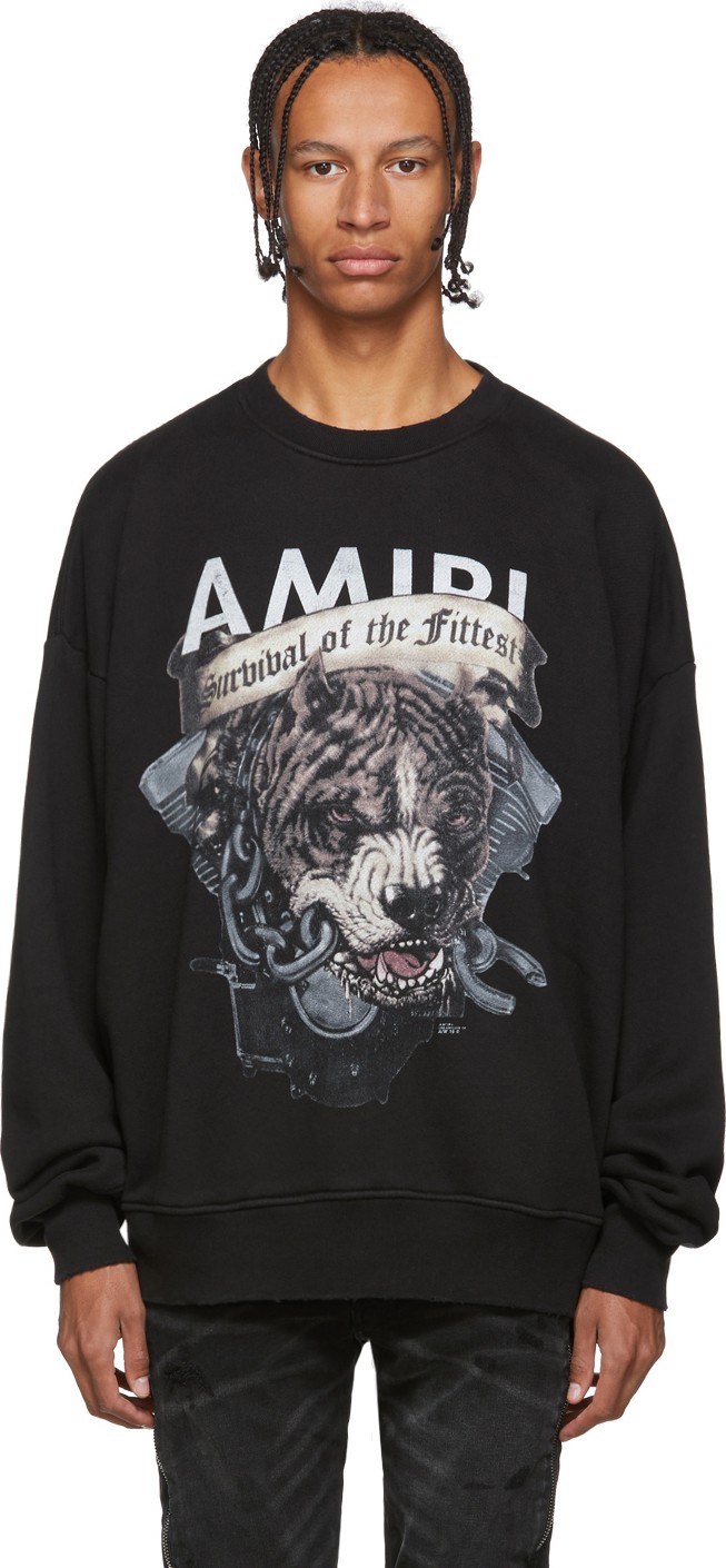 Amiri Black Pitbull Sweatshirt