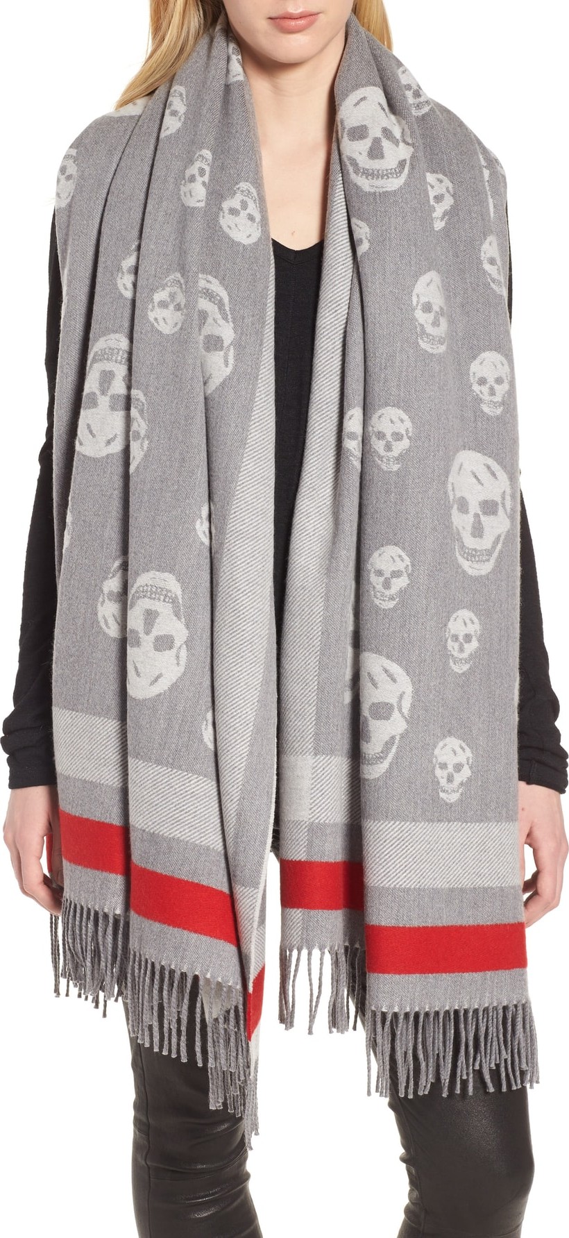 Alexander McQueen Skull Wool & Cashmere Scarf