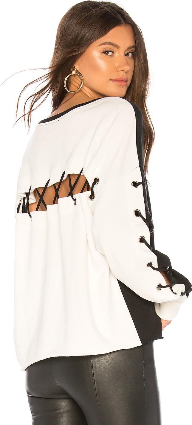 Generation Love Alexis Lace Up Sweatshirt