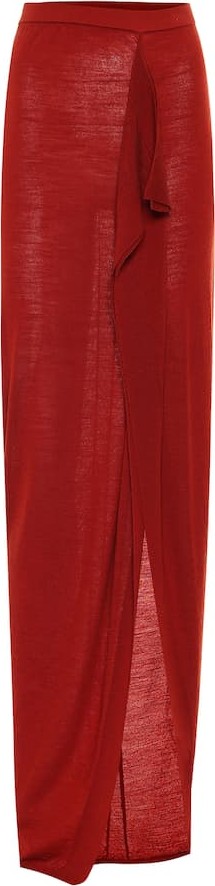 Rick Owens Wool maxi skirt