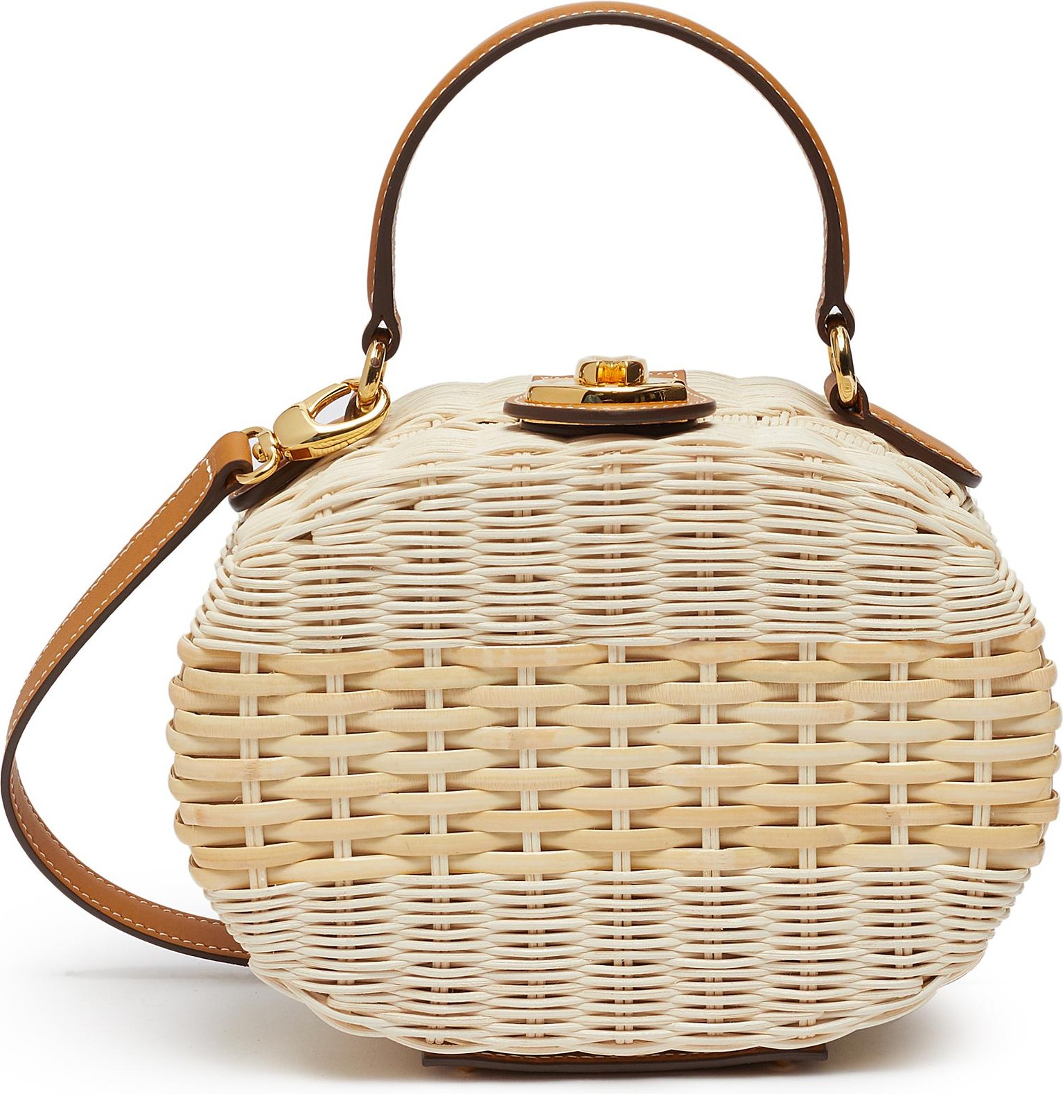 Mark Cross Gianna' oval rattan shoulder bag