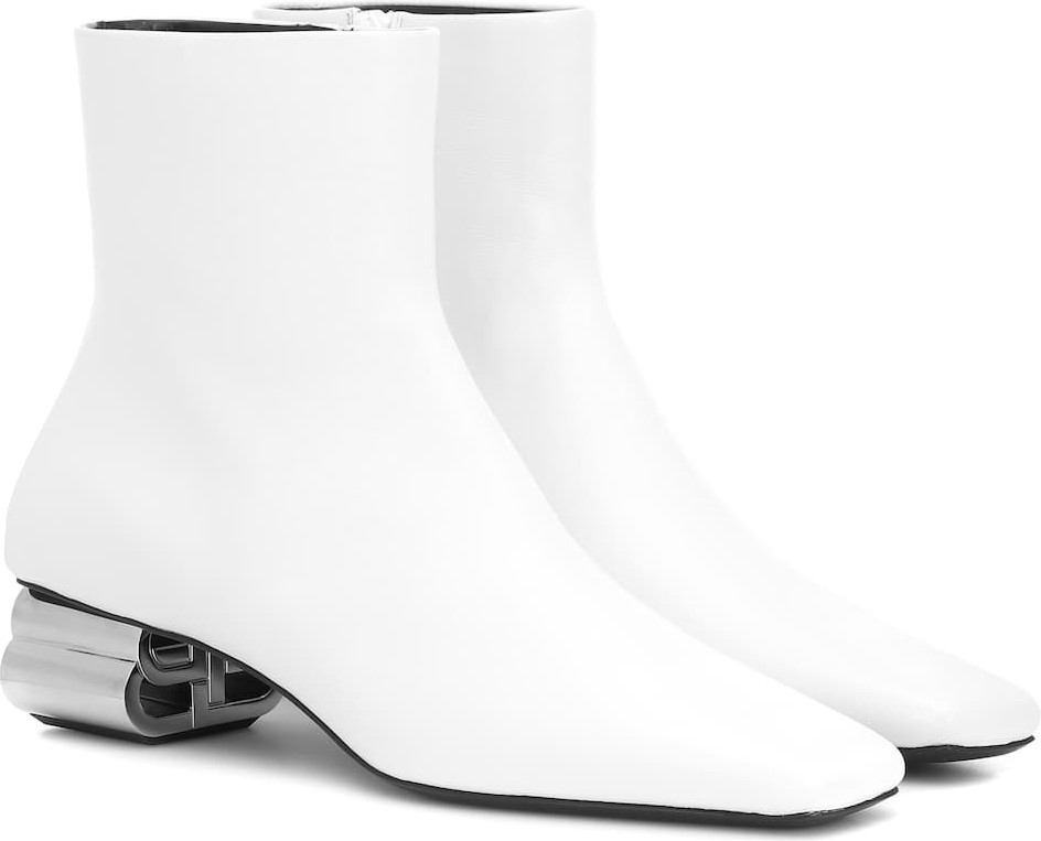 Balenciaga Typo leather ankle boots