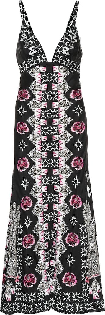 Temperley London Flux satin jacquard maxi dress