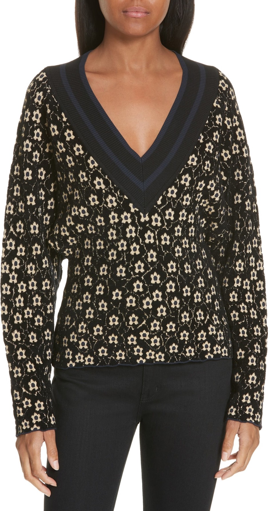 Opening Ceremony Floral Jacquard Sweater