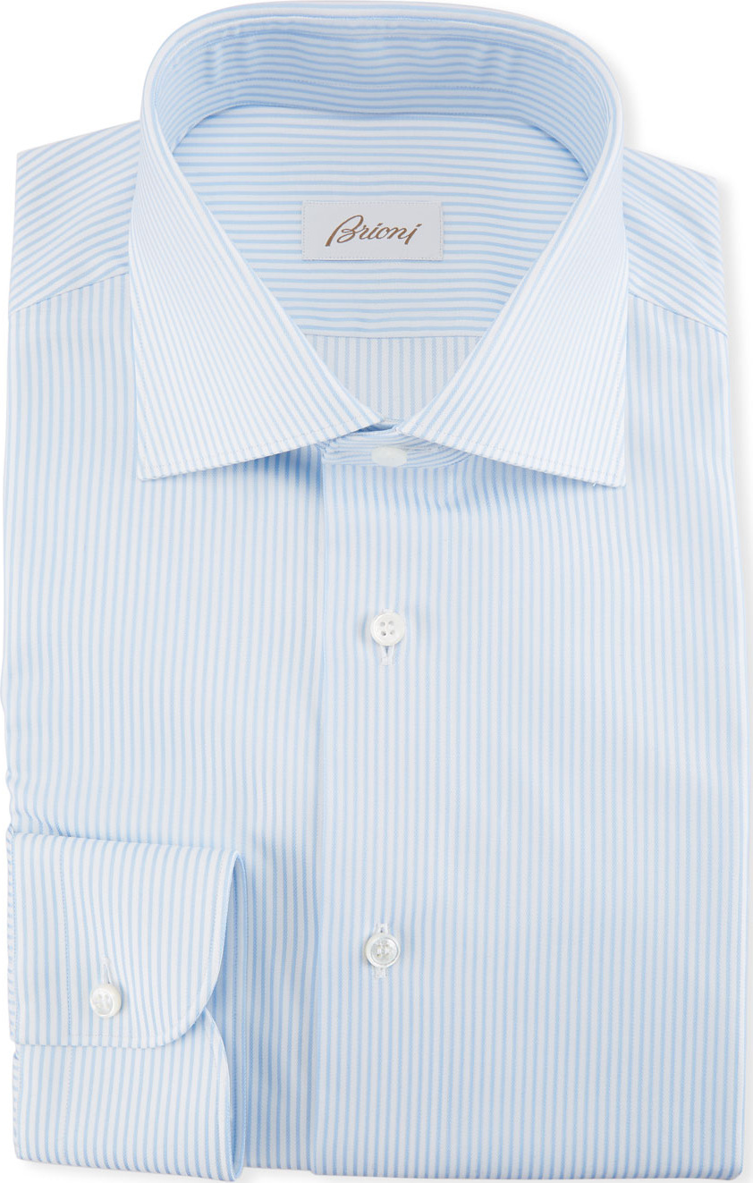 Brioni Striped Cotton Dress Shirt
